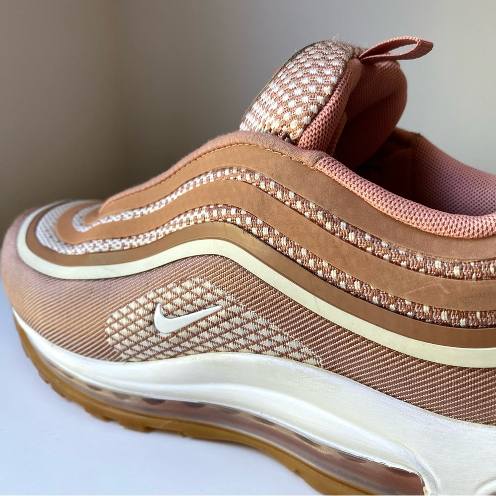Nike Women's Air Max 97 Slip-On Sneakers Pink Tan White - Picture 3 of 14